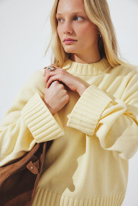 VICTORIA | Jersey de punto con mangas plisadas