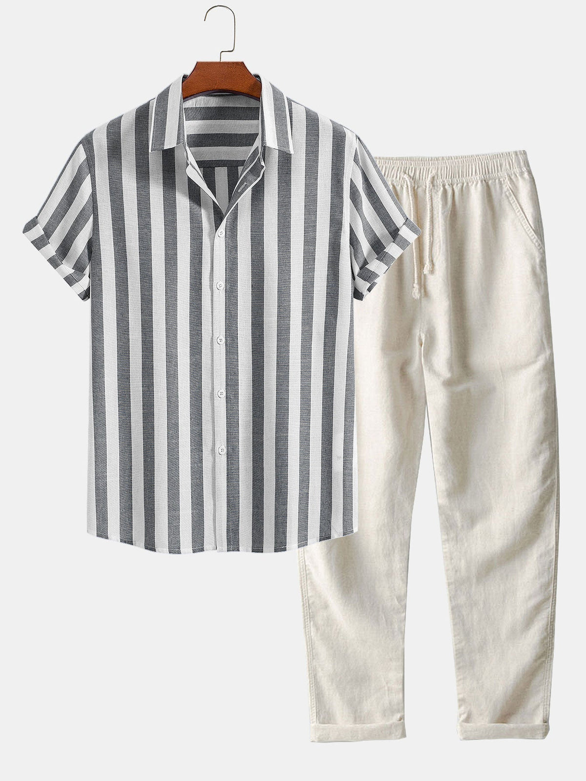Dashiell | Conjunto Ligero de Manga Corta - Gris