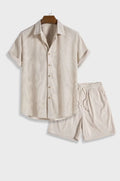 Cyrus | Conjunto de Verano con Textura Waffle - Beige