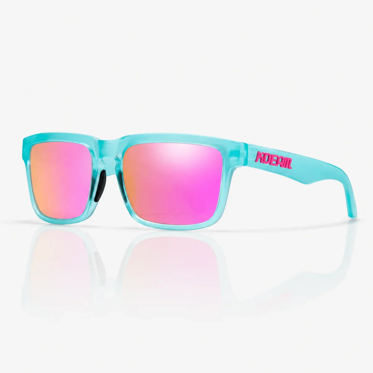 Iris | Gafas de Sol Polarizadas - Turquesa Transparente / Rosa