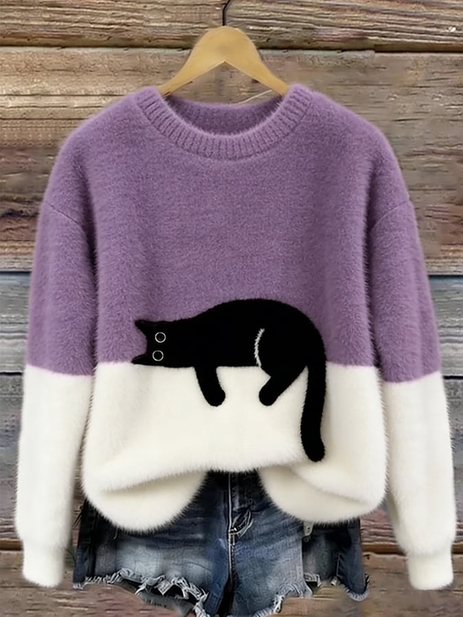NINA | Jersey de mujer con estampado de gato