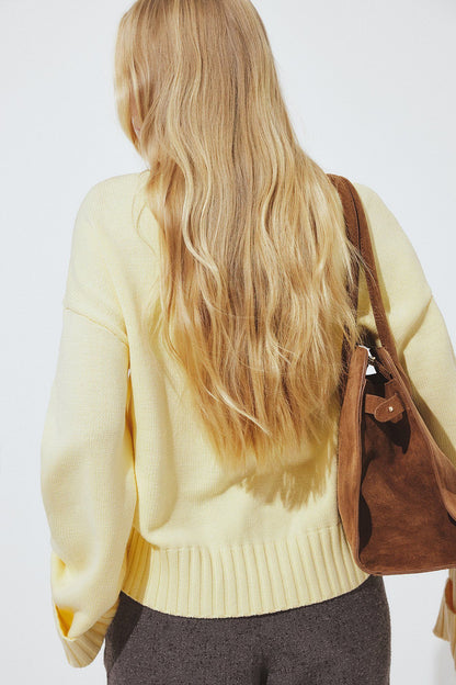 VICTORIA | Jersey de punto con mangas plisadas