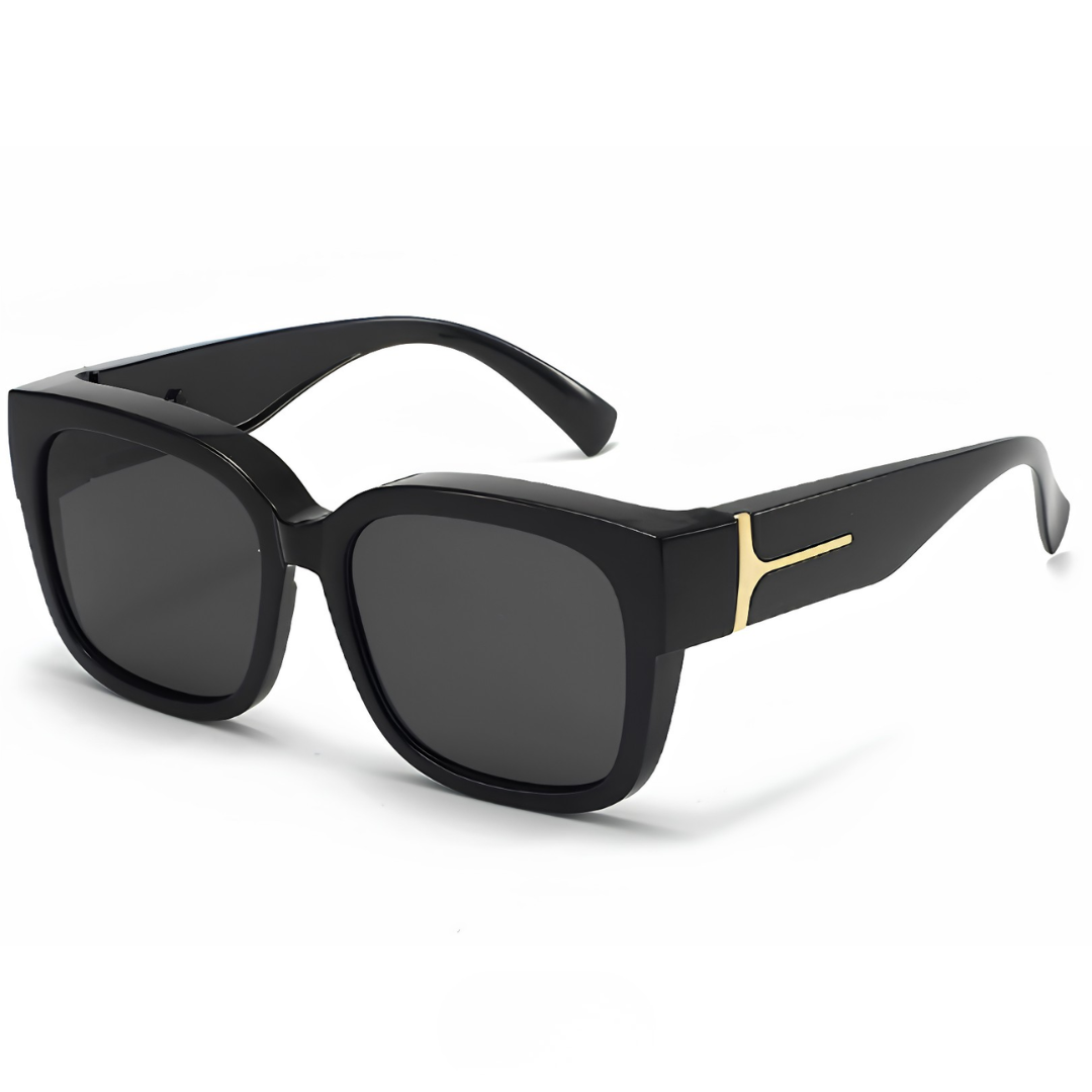 Noa | Gafas de Sol FitOver - Negro Brillante