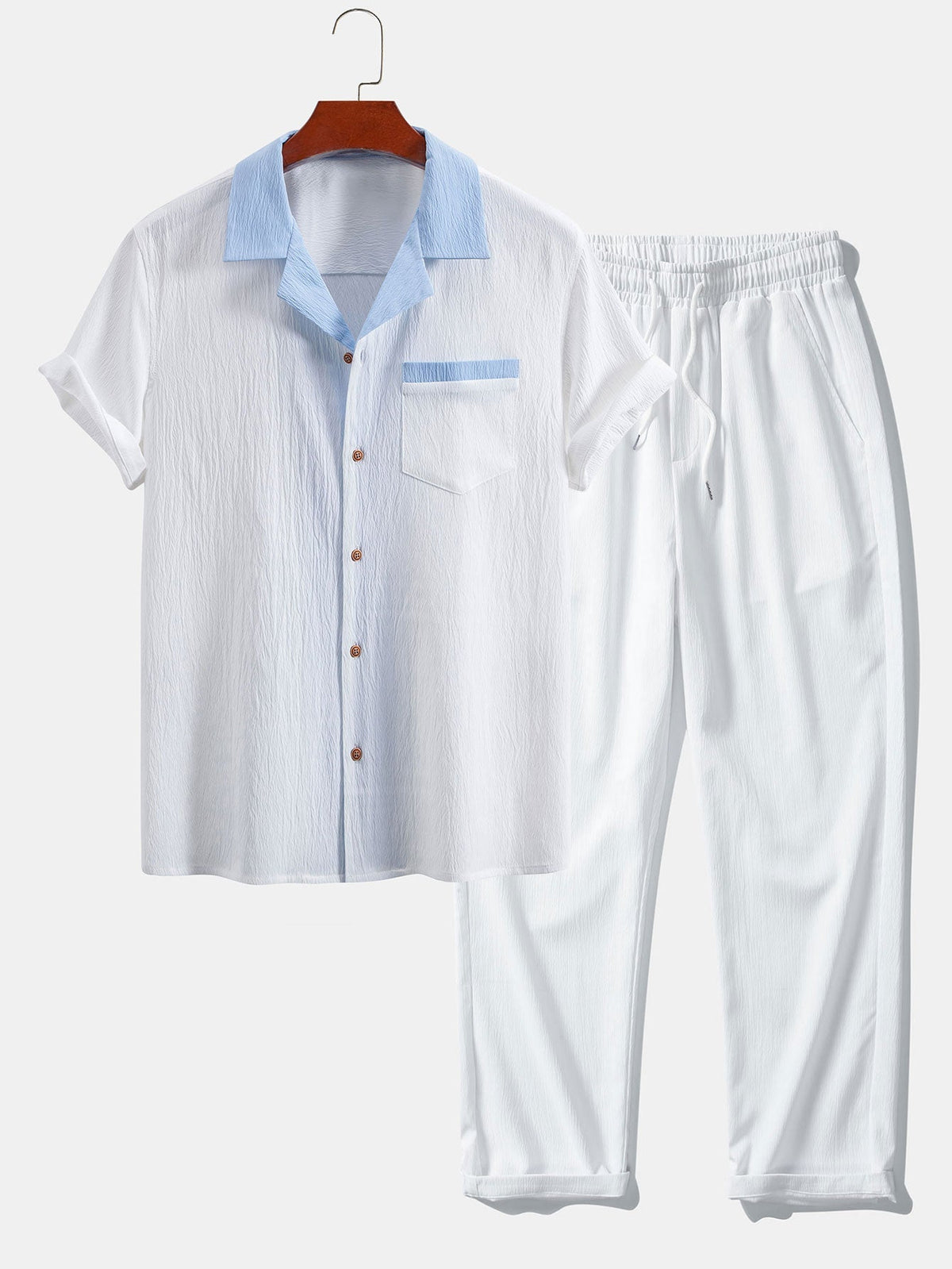 Amaro | Camisa Cubana de Lino y Pantalón - Blanco