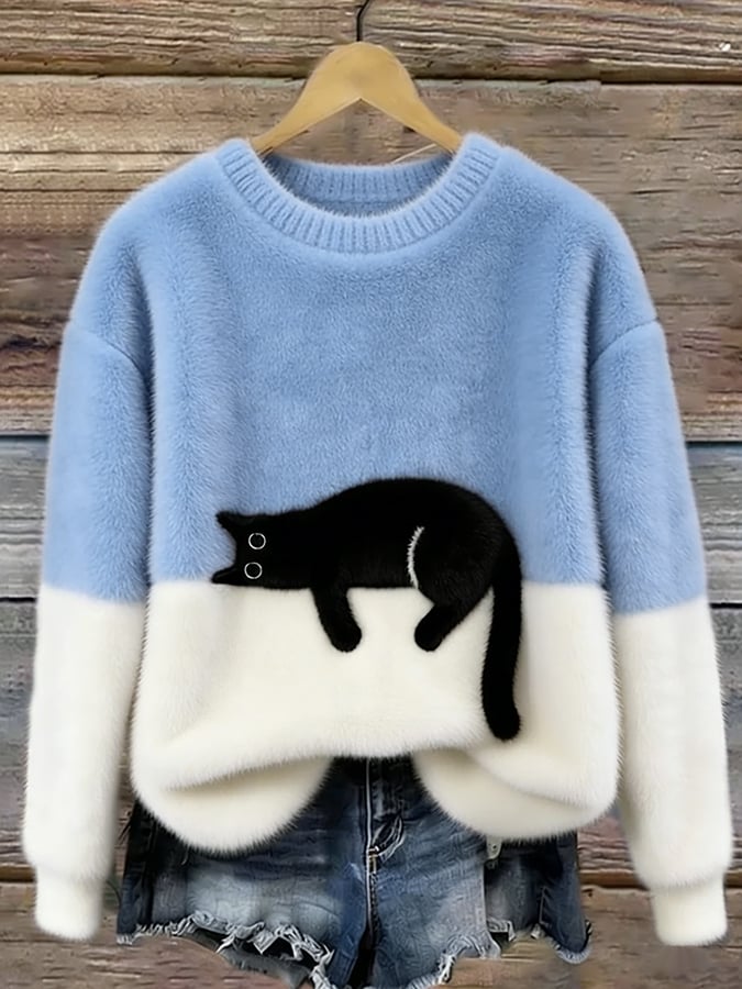 NINA | Jersey de mujer con estampado de gato