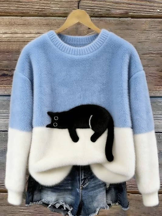 NINA | Jersey de mujer con estampado de gato