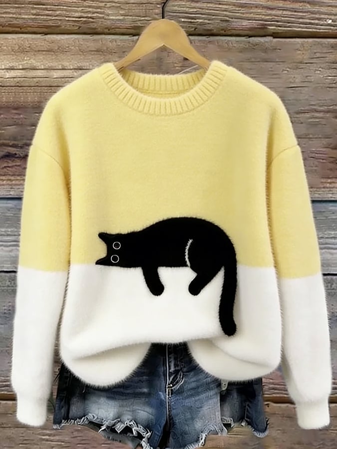 NINA | Jersey de mujer con estampado de gato
