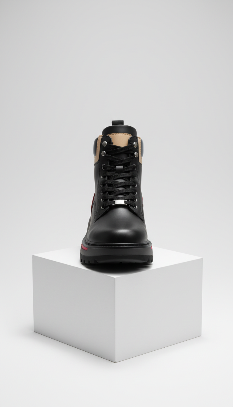 Bota simétrica negro ónix