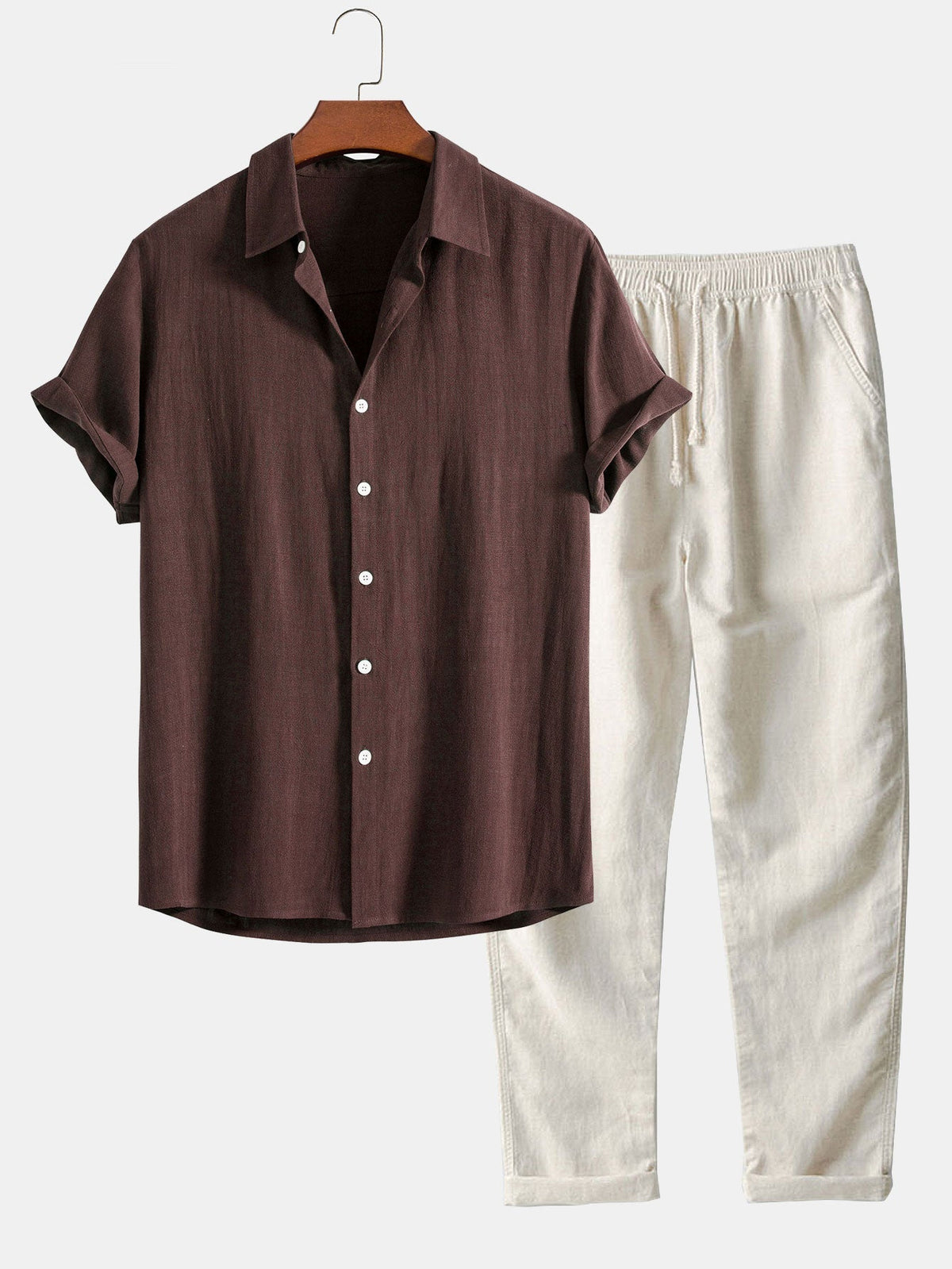 Lucca | Conjunto de Camisa y Pantalón Riviera - Café