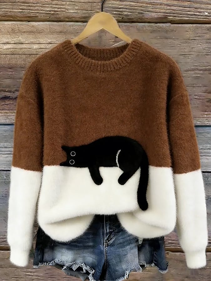 NINA | Jersey de mujer con estampado de gato