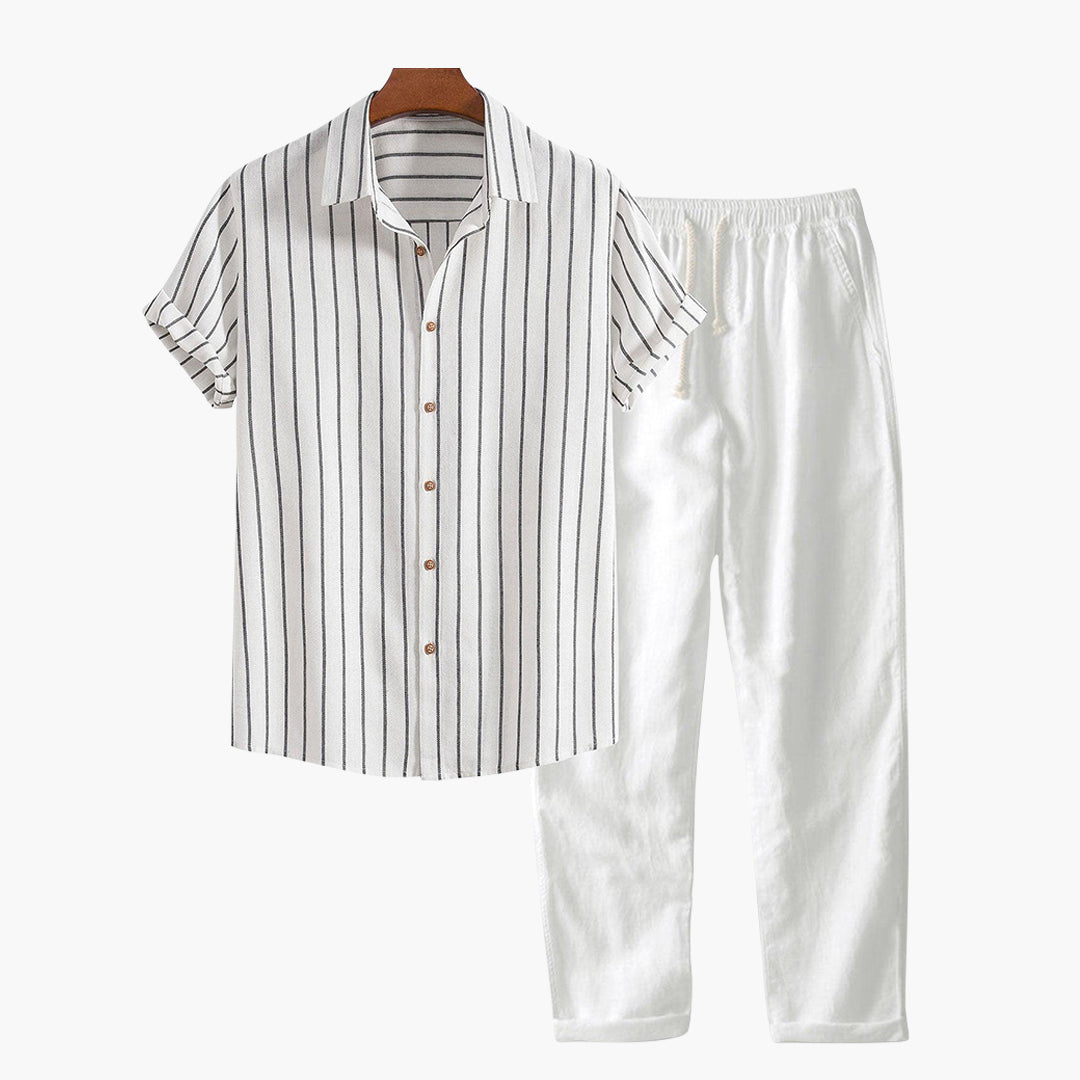 Pascal | Conjunto de Camisa y Pantalón Riviera - Blanco/Blanco