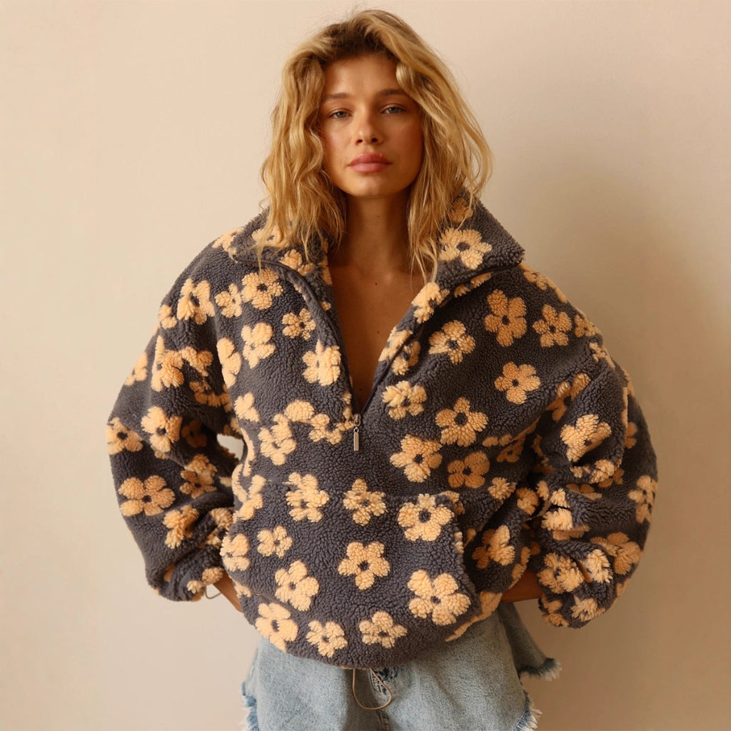 Susana | Polar de flores abrigado