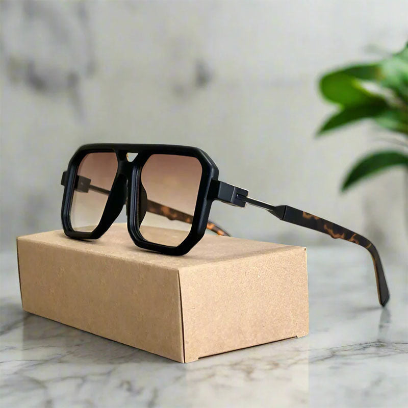 Sloane | Gafas de Sol Statement Square - Marrón