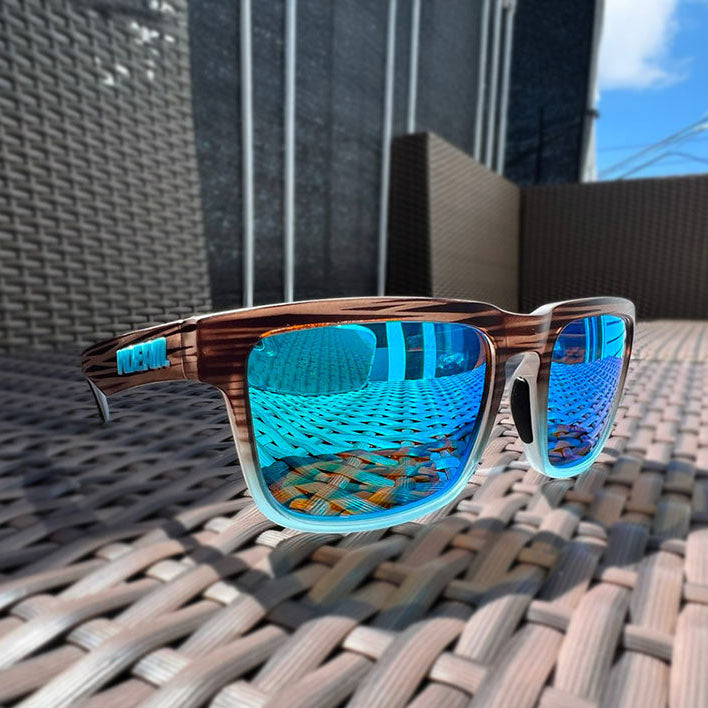 Solene | Gafas de Sol Polarizadas - Azul Hielo/Gráfico