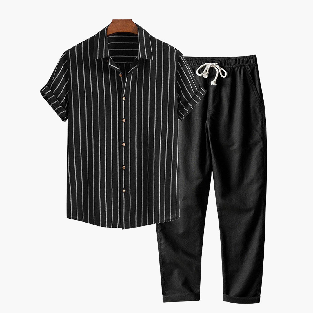 Pascal | Conjunto de Camisa y Pantalón Riviera - Negro/Negro