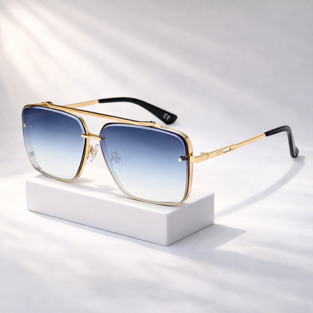 Corin | Gafas de Sol Piloto - Azul/Dorado