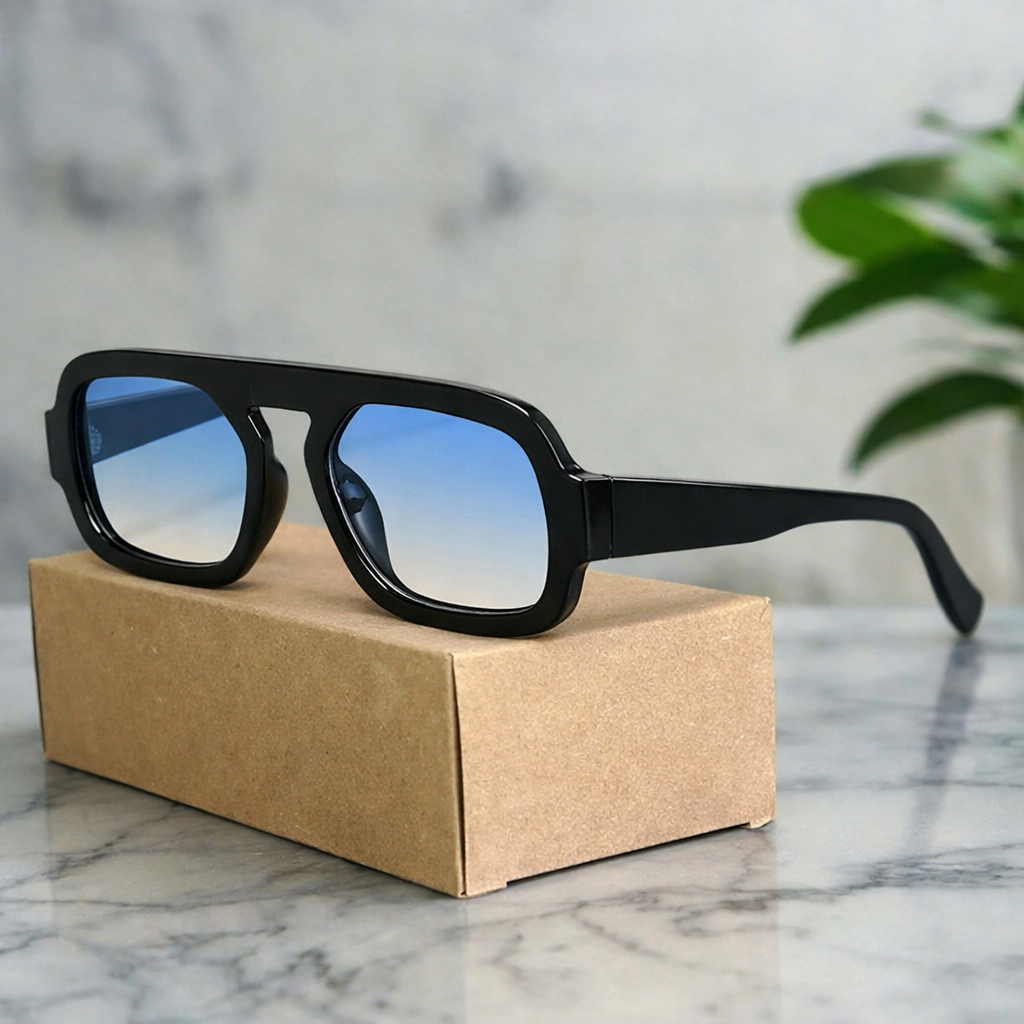 Odette | Gafas de Sol Retro Estilo Riviera - Negro/Leopardo
