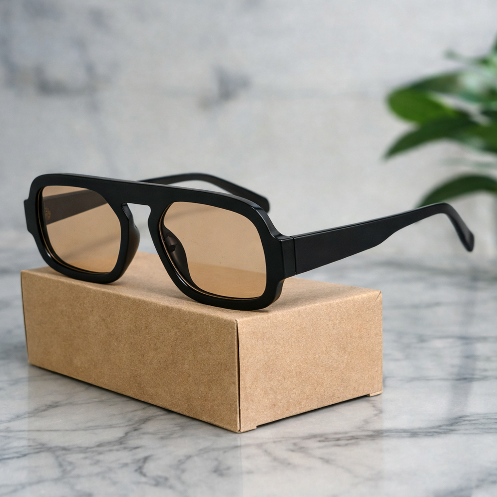 Odette | Gafas de Sol Retro Estilo Riviera - Negro/Degradado Marrón