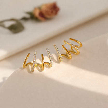 Zara - Pendientes de Espiral Sin Perforación (Ear cuff)