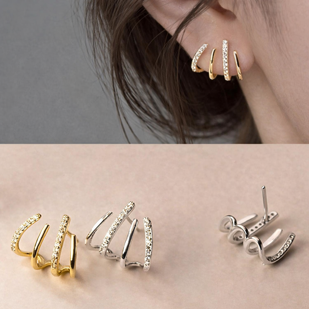 Zara - Pendientes de Espiral Sin Perforación (Ear cuff)