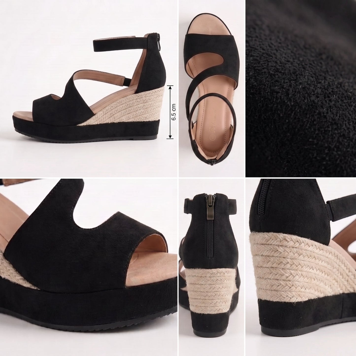 Sindy - Sandalias de Cuña Estilo Alpargata