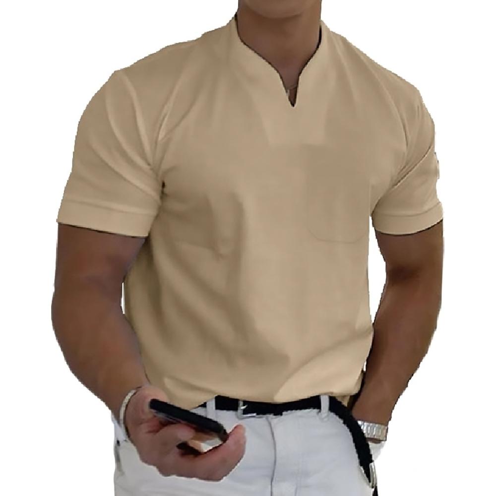 Camisa Holt | Cuello Mao y Confort Elegante - Caqui