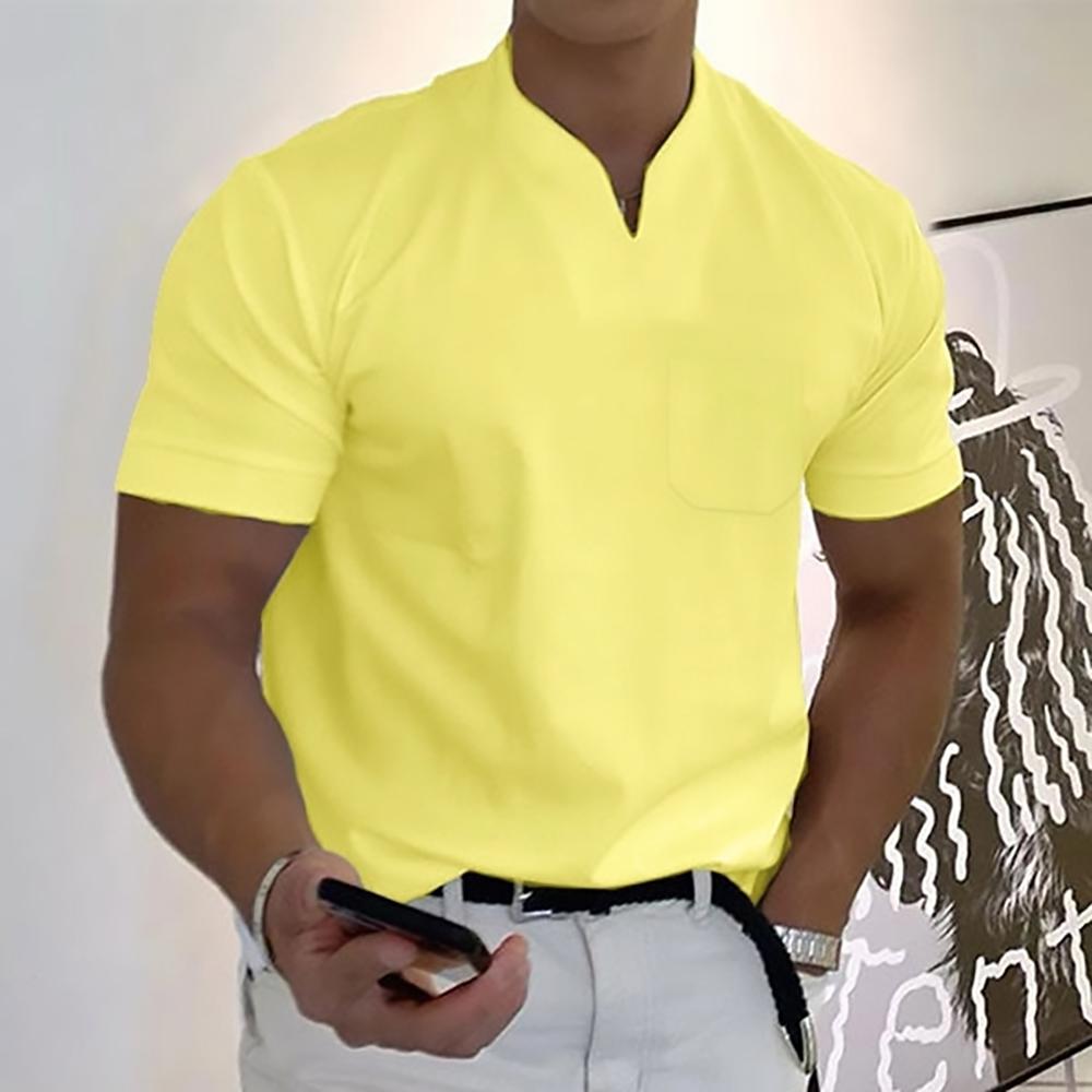 Camisa Holt | Cuello Mao y Confort Elegante - Amarillo