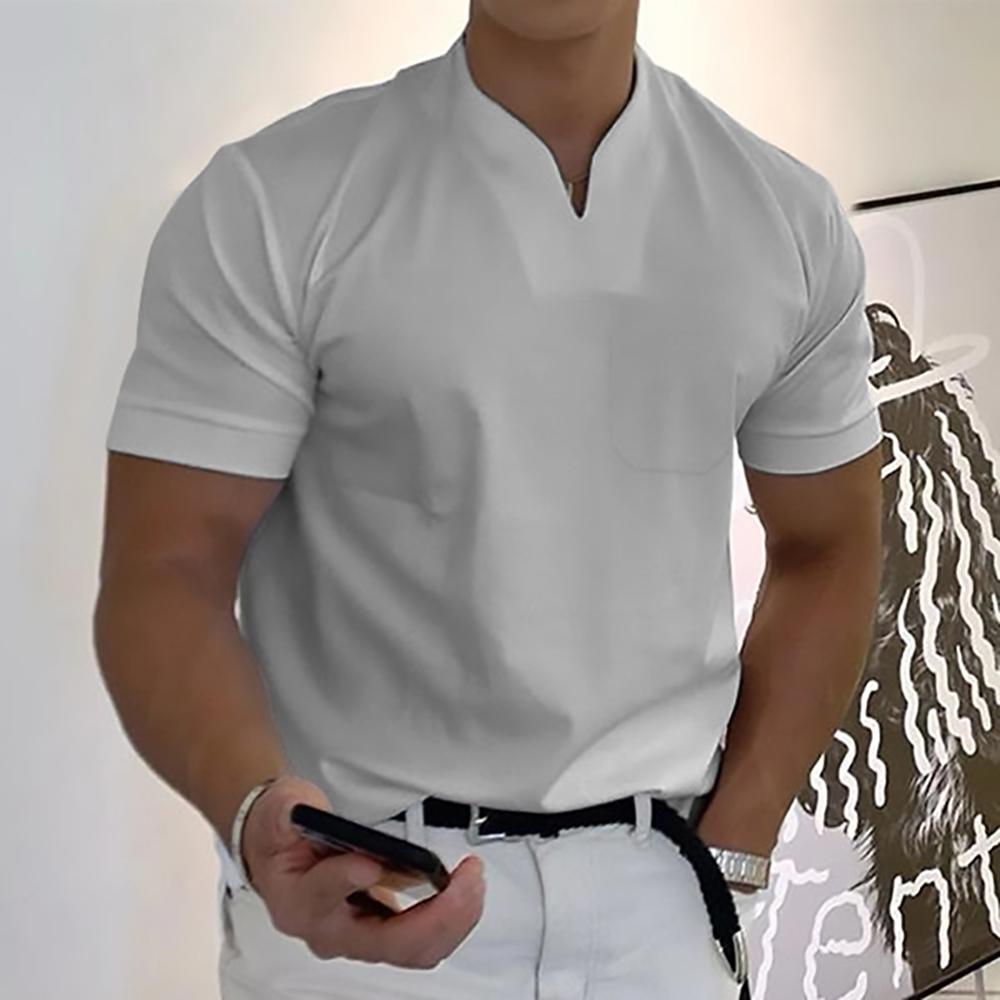 Camisa Holt | Cuello Mao y Confort Elegante - Gris claro