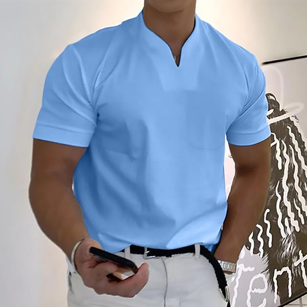 Camisa Holt | Cuello Mao y Confort Elegante - Azul claro