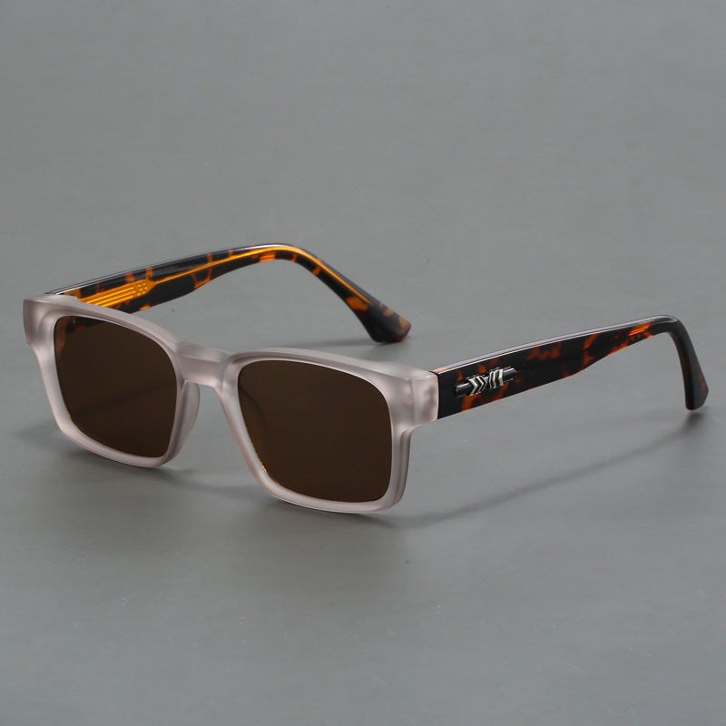 Blair | Gafas de Sol Retro Polarizadas - Plata Leopardo