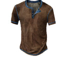 Camisa Jasper Henley | Botonadura y Cuello Mao Deportivo - Marrón oscuro