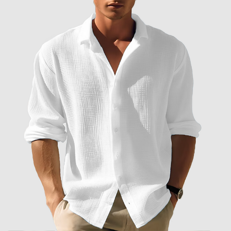 Camisa Adrian | Confort Ligero y Estilo Atemporal - Blanco