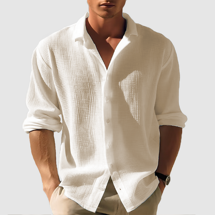 Camisa Adrian | Confort Ligero y Estilo Atemporal - Caqui