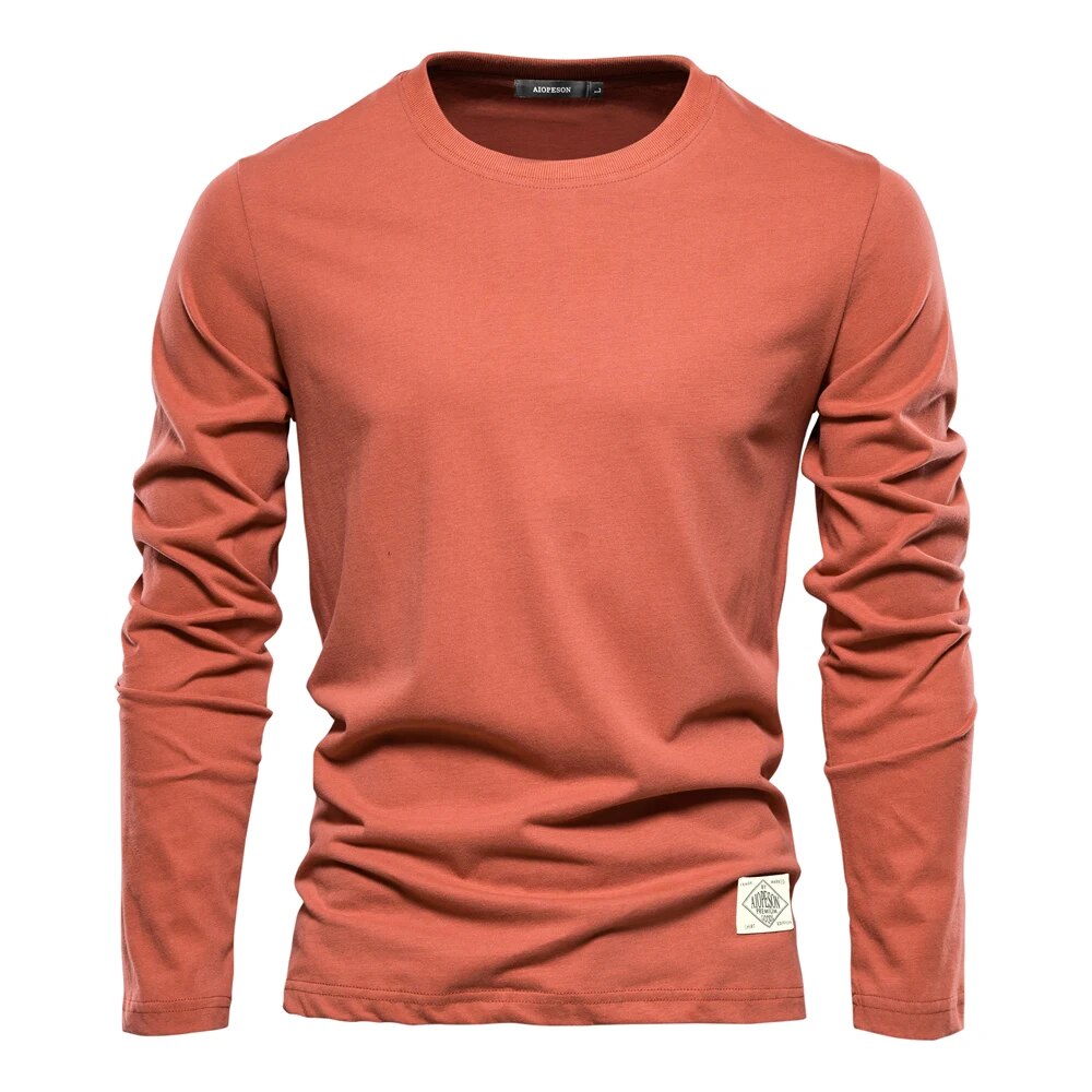 Camiseta Ezra de Manga Larga | Confort Todo el Día - Naranja