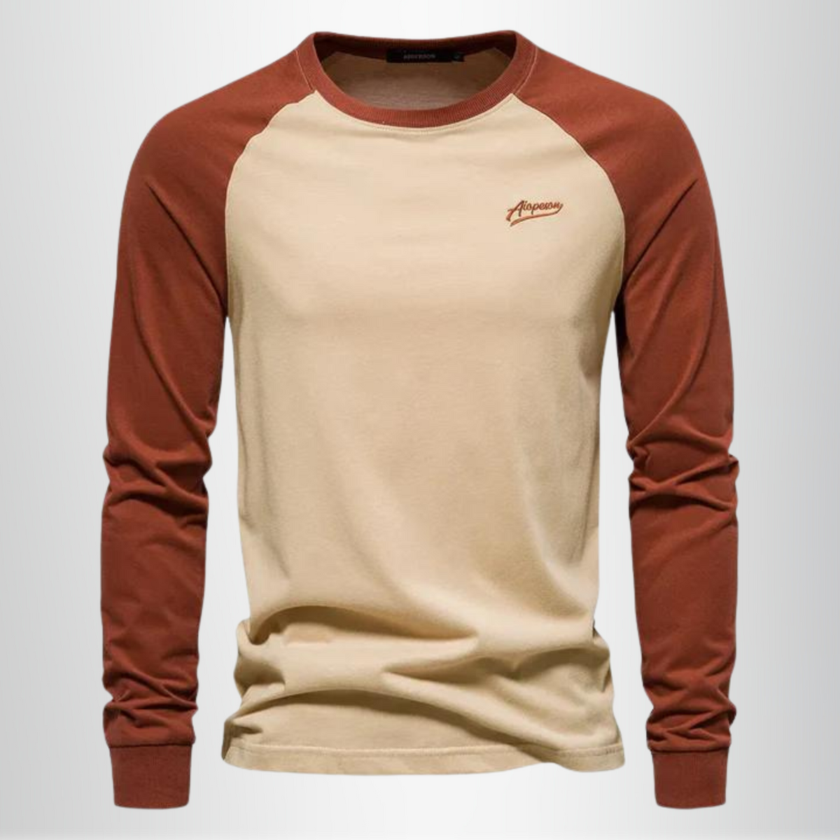 Camiseta Weston de Manga Larga | Confort Cálido y Estilo Raglán - Caqui