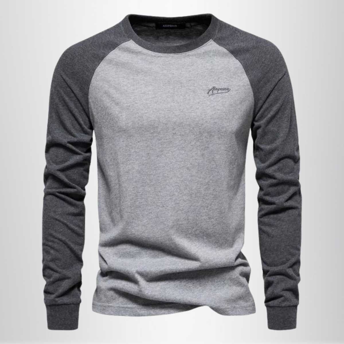 Camiseta Weston de Manga Larga | Confort Cálido y Estilo Raglán - Gris