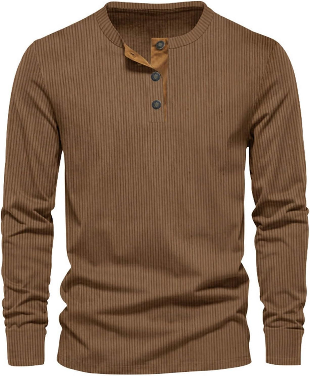 Camiseta Callum de Manga Larga | Básico Limpio para el Día a Día - Marrón