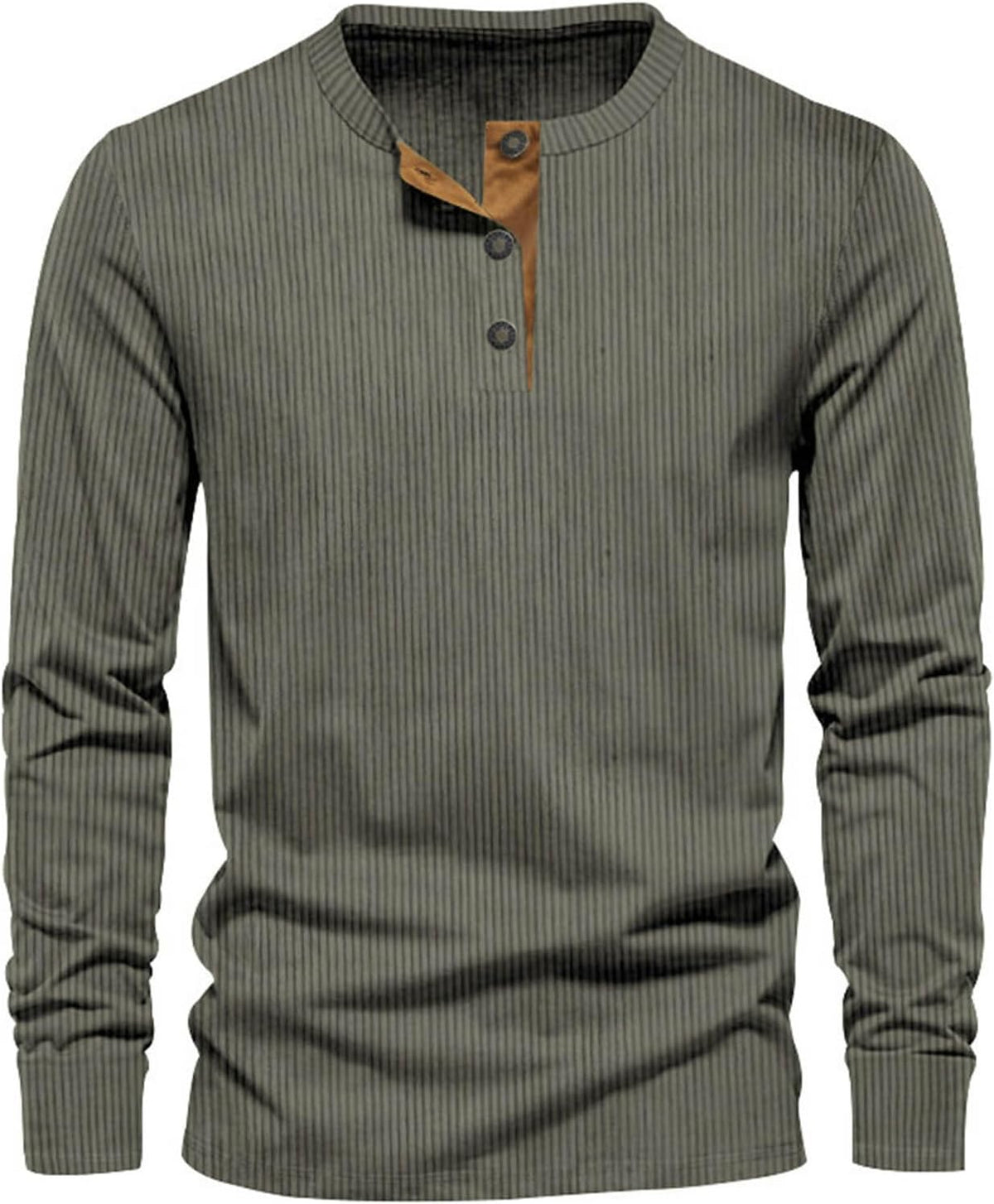 Camiseta Callum de Manga Larga | Básico Limpio para el Día a Día - Verde oscuro