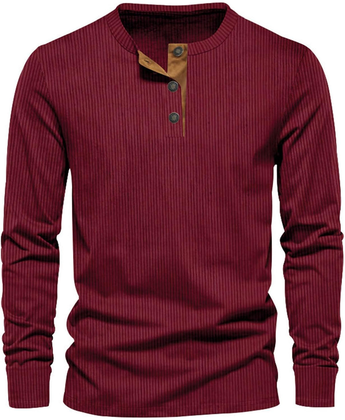 Camiseta Callum de Manga Larga | Básico Limpio para el Día a Día - Rojo oscuro