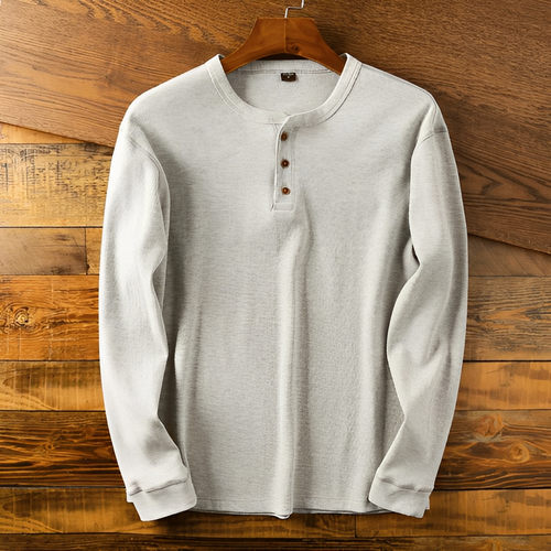 Camisa Emory de Manga Larga | Botonadura y Estilo Atemporal - Gris