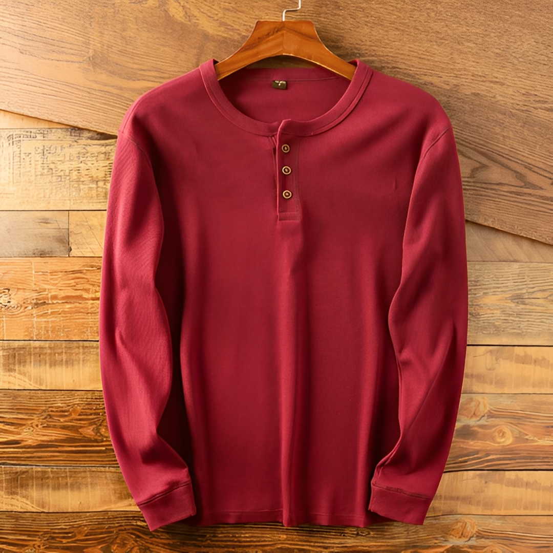 Camisa Emory de Manga Larga | Botonadura y Estilo Atemporal - Rojo