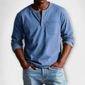 Camisa Dorian de Manga Larga | Botonadura y Estilo Informal Cuidado - Azul