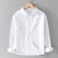 Camisa Linden de Manga Larga | Cuello Mao y Tacto Ligero - Blanco