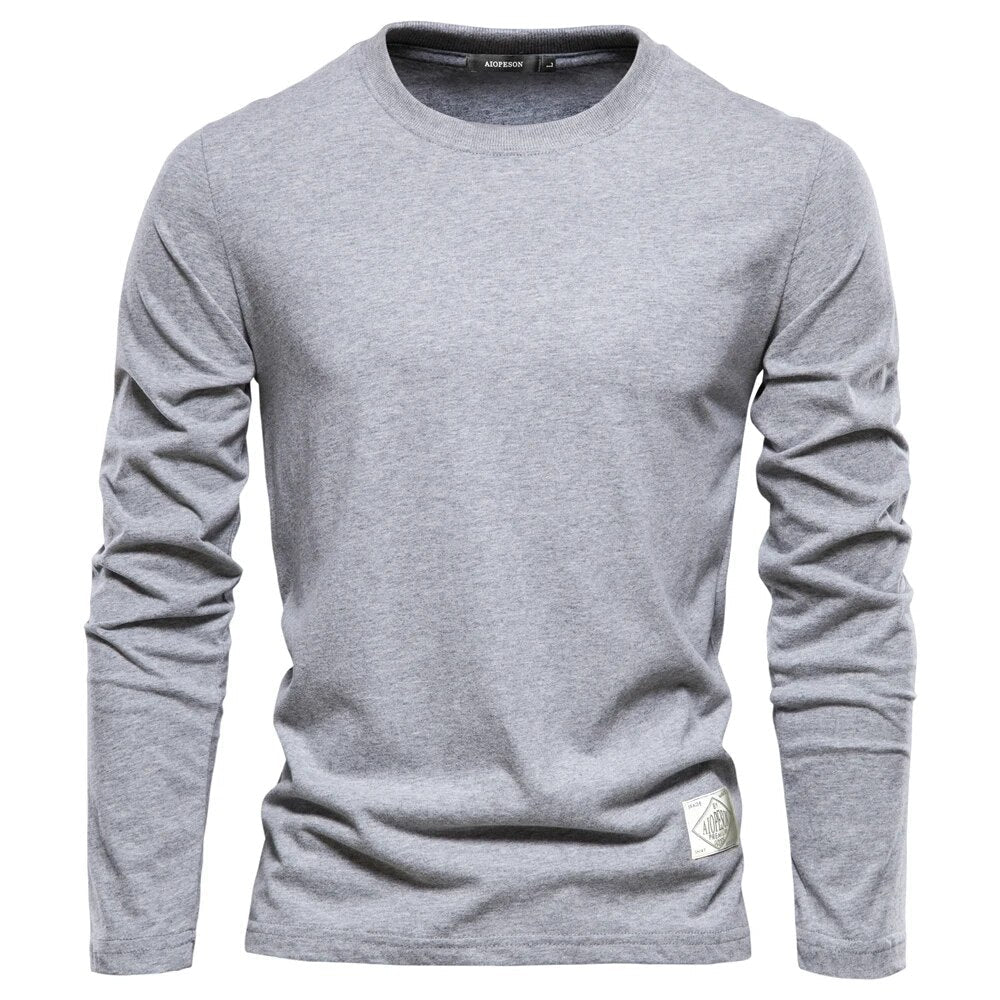 Camiseta Levi de Manga Larga | Cómoda y Versátil - Gris claro