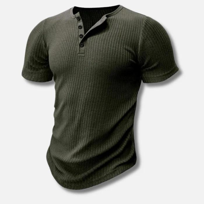 Camiseta Rhett | Botonadura y Ajuste Marcado - Verde