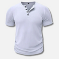 Camiseta Rhett | Botonadura y Ajuste Marcado - Blanco