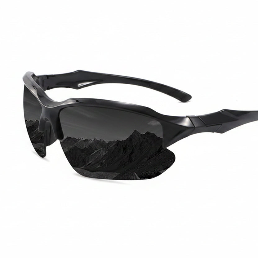 Indra | Gafas de Sol Deportivas Polarizadas - Negro