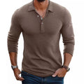 Polo Lucian de Manga Larga | Slim Fit y Cuello Clásico - Marrón oscuro