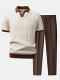 Mateo | Polo de Cuello Johnny y Pantalón Slim - Beige