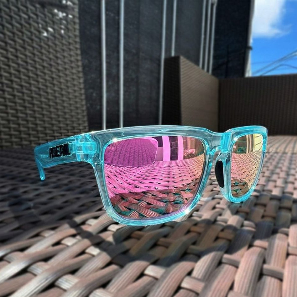 Quinn | Gafas de Sol Polarizadas - Rosa/Transparente Azul